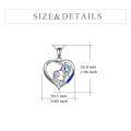 wholesale 925 Sterling Silver Enamel Heart Unicorn Pendant Necklace for Women-0-2