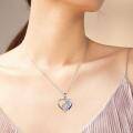 wholesale 925 Sterling Silver Enamel Heart Unicorn Pendant Necklace for Women-0-4