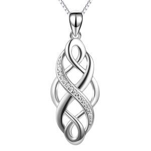 Sterling Silver Celtic Knot Necklace-0