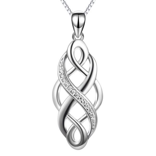 Sterling Silver Celtic Knot Necklace-0