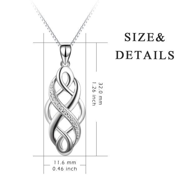 Sterling Silver Celtic Knot Necklace-1