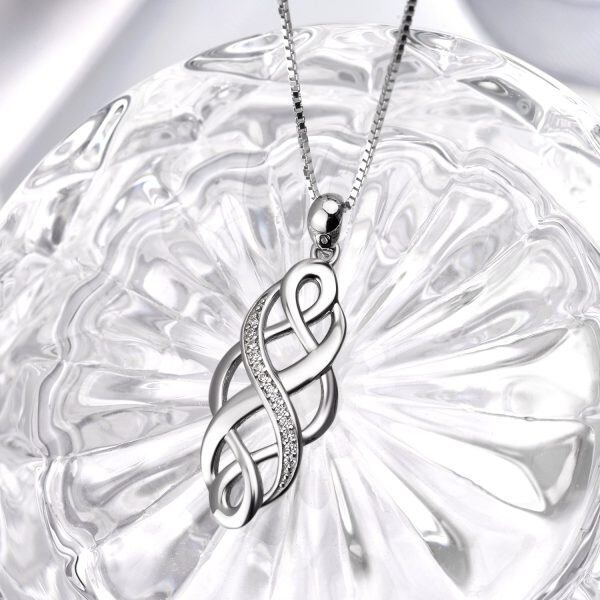 Sterling Silver Celtic Knot Necklace-4