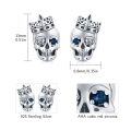 wholesale 925 Sterling Silver Cz Skull Flower Stud Earrings for Men Women Gifts-0-1