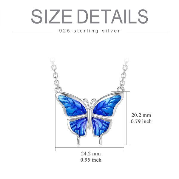 Sterling Silver Flying Butterfly Necklace-3