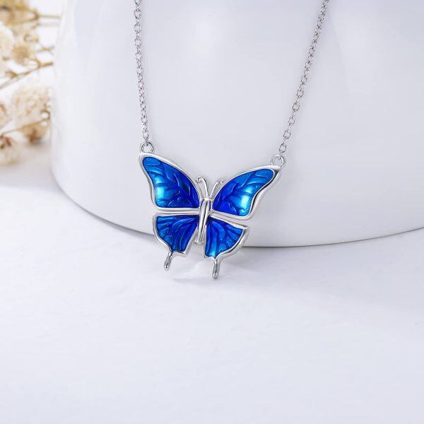 Sterling Silver Flying Butterfly Necklace-4