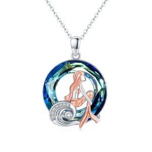 Sterling Silver Mermaid Necklace-0