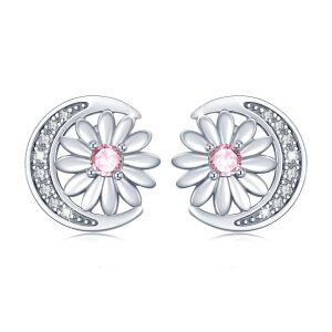 Sterling Silver Daisy Earrings-0