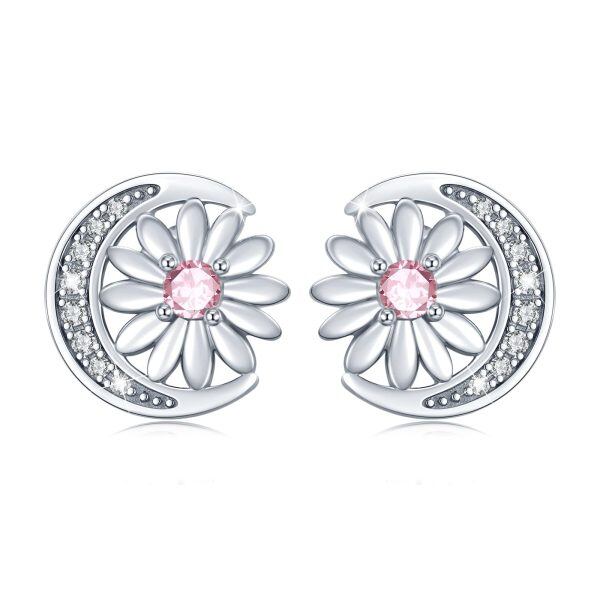 Sterling Silver Daisy Earrings-0