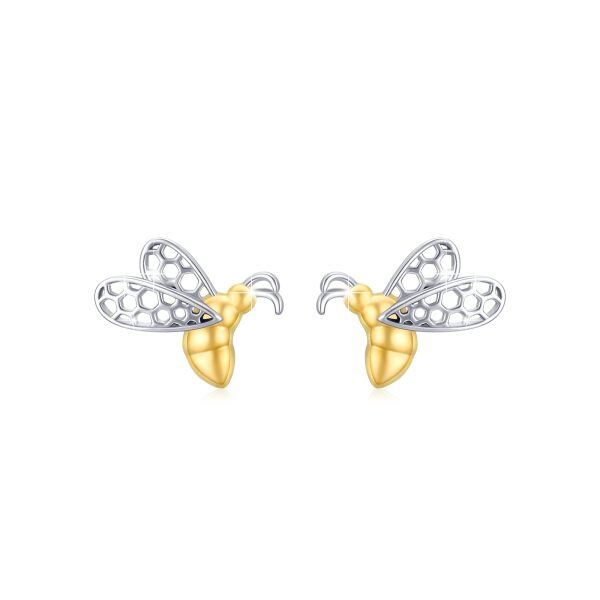 Sterling Silver Bee Earrings-0