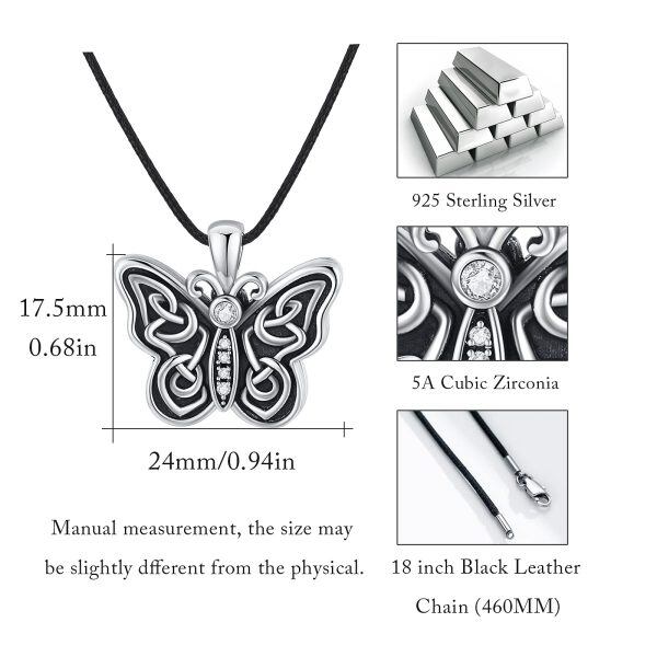 Sterling Silver Butterfly Necklace-1