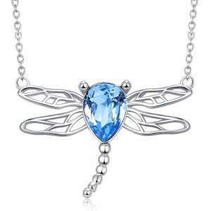 Sterling Silver Dragonfly Necklace-0