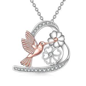 Sterling Silver Hummingbird Necklace-0