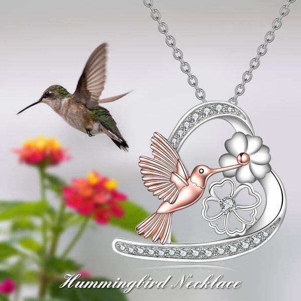 Sterling Silver Hummingbird Necklace-1