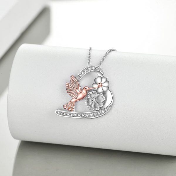 Sterling Silver Hummingbird Necklace-3