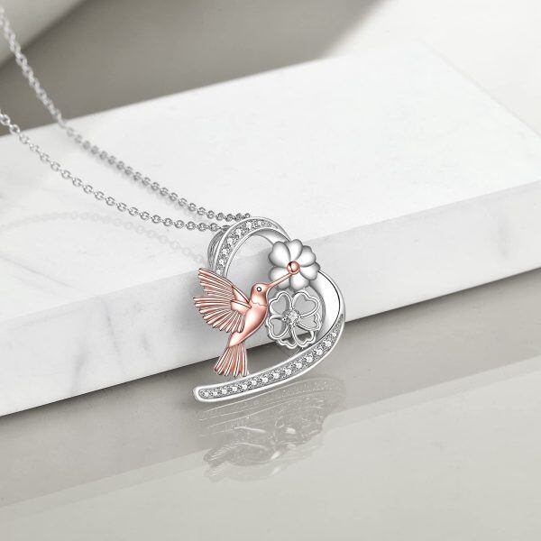 Sterling Silver Hummingbird Necklace-4