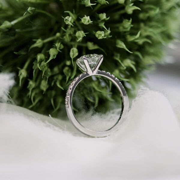 Sterling Sliver Moissanite Engagement Rings -1