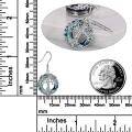 wholesale 925 Sterling Silver Blue ABALONE SHELL Tree Of Life Drop Earrings-0-2
