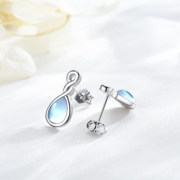 Sterling Silver Moonstone Earrings -1