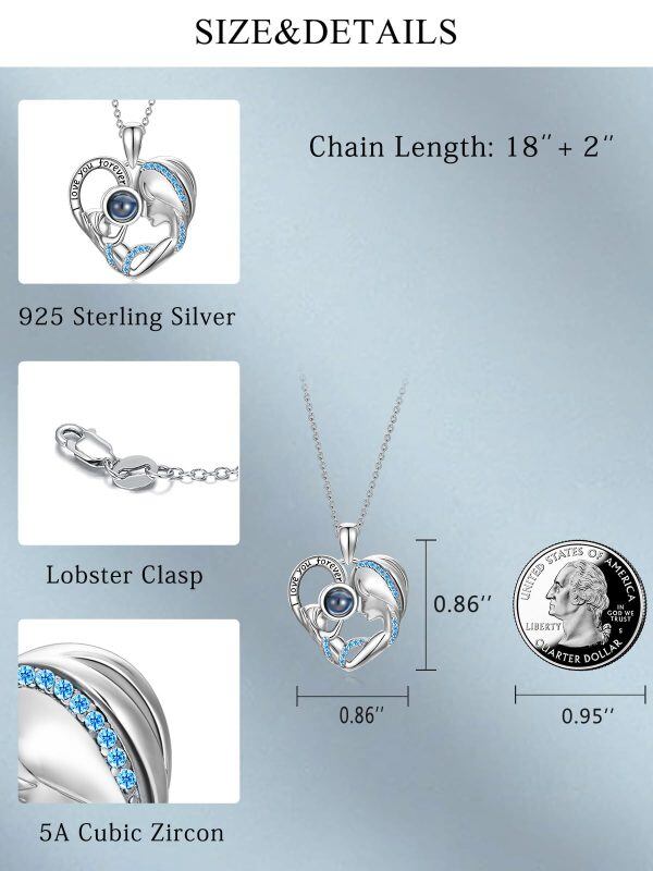 Sterling Silver Hear Pendant Necklace -4