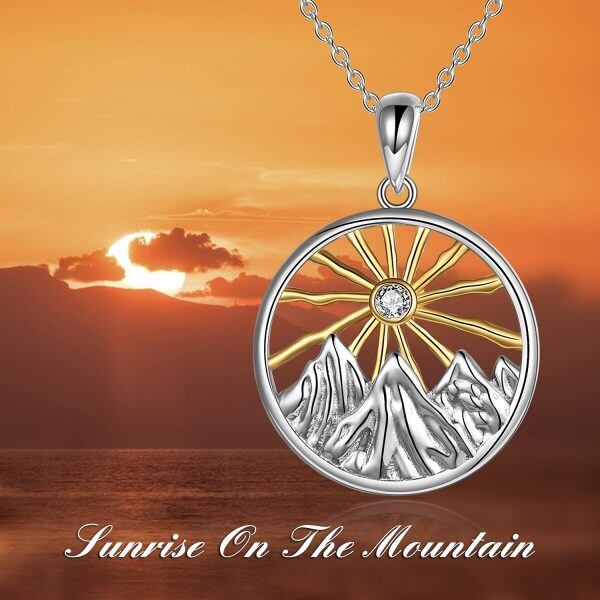 Sterling Silver Mountain Necklace-4