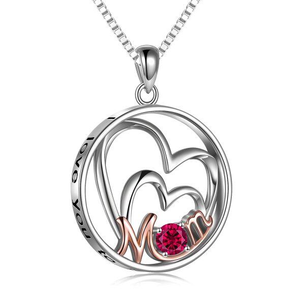 Sterling Silver Mom Necklace-0