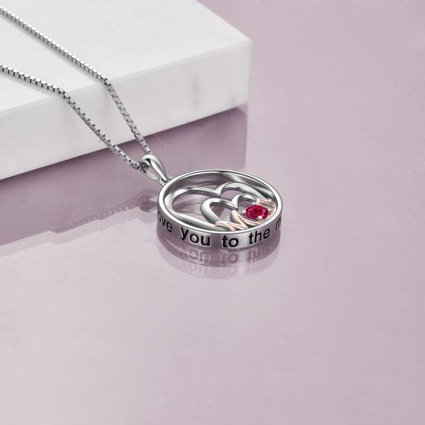 Sterling Silver Mom Necklace-2