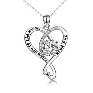 Sterling Silver Heart Necklace-0