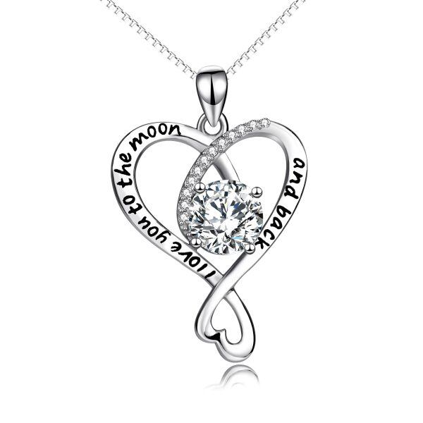 Sterling Silver Heart Necklace-0