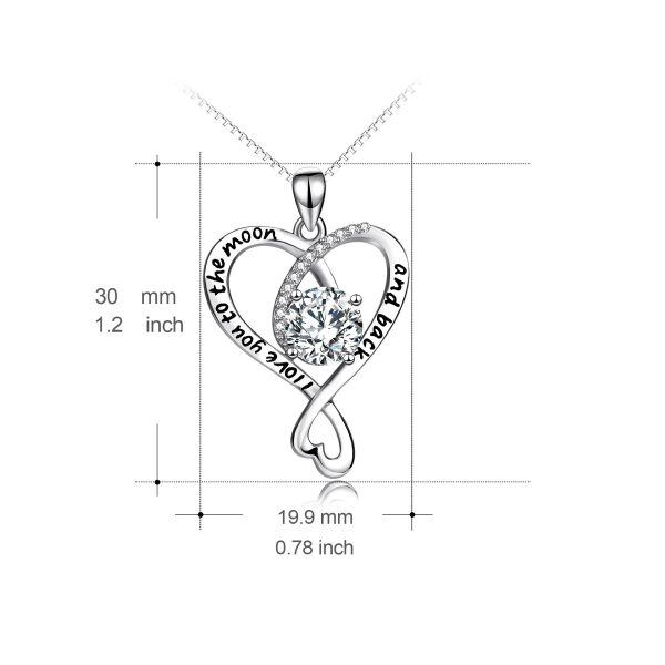 Sterling Silver Heart Necklace-1