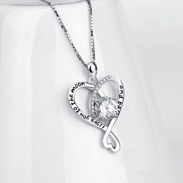 Sterling Silver Heart Necklace-2