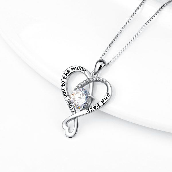 Sterling Silver Heart Necklace-3