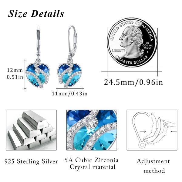 Sterling Silver Heart Earrings-1