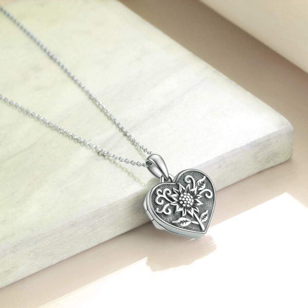 Sterling Silver Sunflower Necklace-1