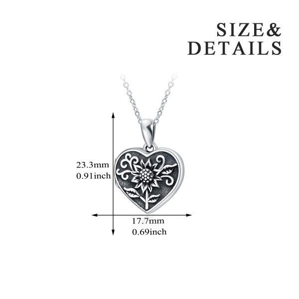 Sterling Silver Sunflower Necklace-3