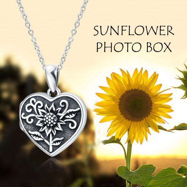 Sterling Silver Sunflower Necklace-4