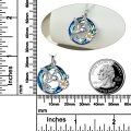 wholesale 925 Sterling Silver Blue Crystal Hummingbird Keepsake Cremation Jewelry Urn Pendant Necklace with Chain and Funnel Set-0-2