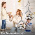 wholesale 925 Sterling Silver Cow Heart Drop Earrings with Cubic Zirconia and Gold Accents for Women-0-1