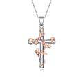 wholesale 925 Sterling Silver Infinity Tree Vine Cross Pendant Necklace for Women-0-0