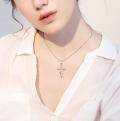 wholesale 925 Sterling Silver Infinity Tree Vine Cross Pendant Necklace for Women-0-1