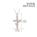 wholesale 925 Sterling Silver Infinity Tree Vine Cross Pendant Necklace for Women-0-4