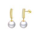 wholesale 925 Sterling Silver Pearl Drop Dangle Earrings Women's Holiday Gifts-0-0