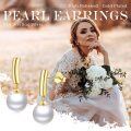 wholesale 925 Sterling Silver Pearl Drop Dangle Earrings Women's Holiday Gifts-0-3