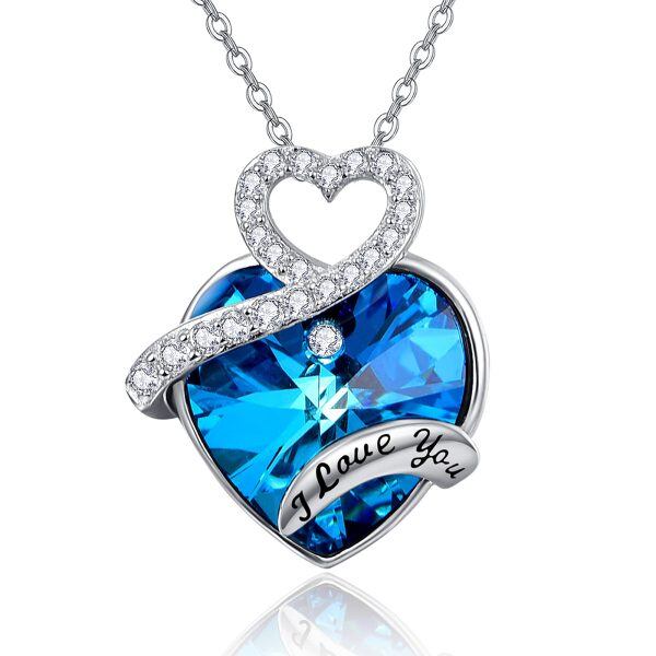 Sterling Silver Heart Shaped Pendent Necklace -0