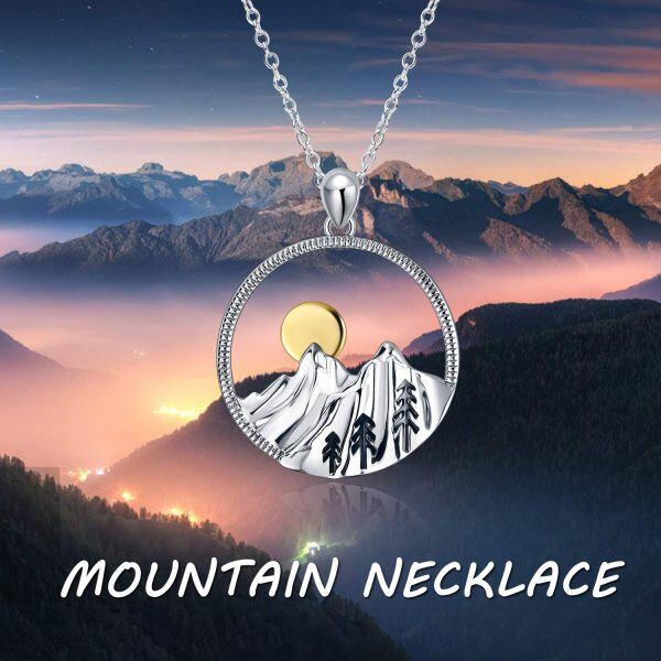 Sterling Silver Mountain Necklace-4