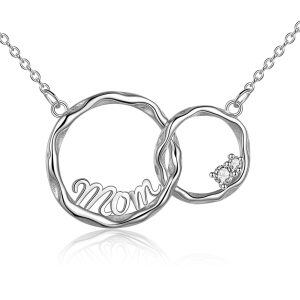 Sterling Silver Mom Necklace-0