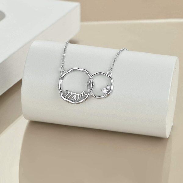 Sterling Silver Mom Necklace-1