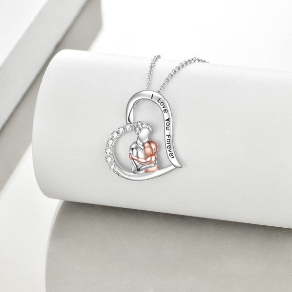 Sterling Silver Mother And Child Necklace-1