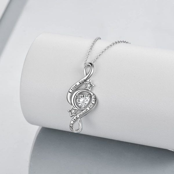 Sterling Silver Infinity Star Necklace-1