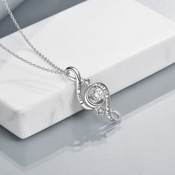 Sterling Silver Infinity Star Necklace-2