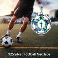 wholesale 925 Sterling Silver 925 Cross in Abalone Shell Soccer Ball Pendant Necklace for Women-0-1